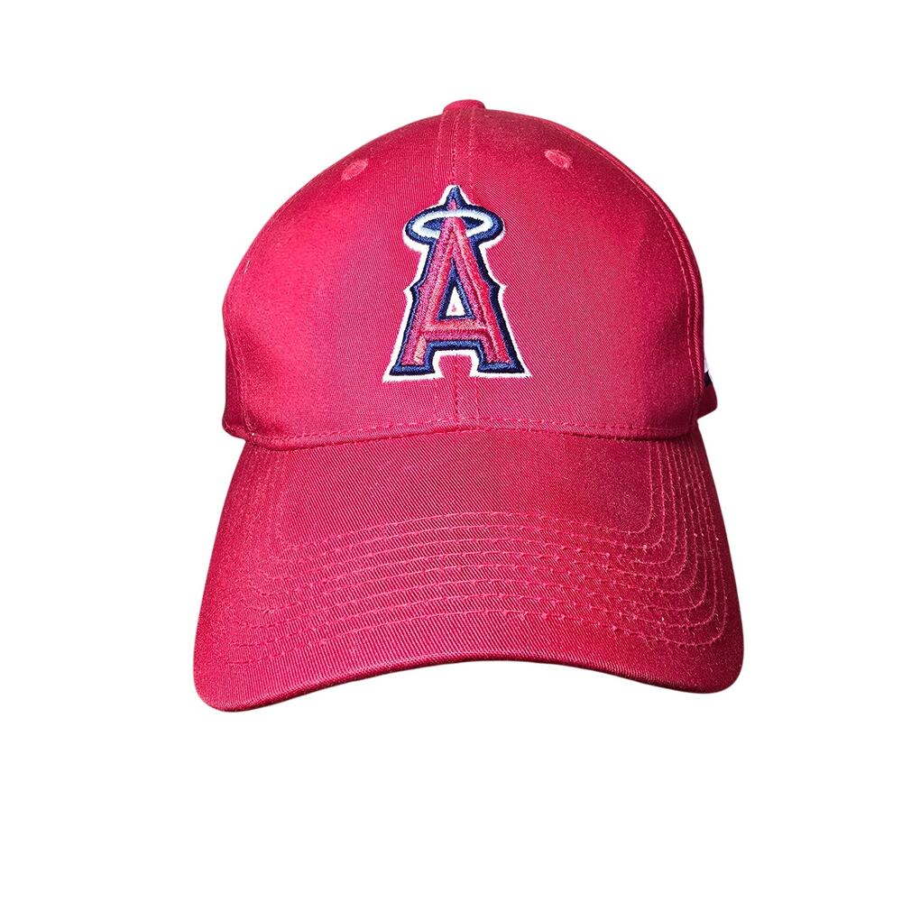 Angels Cap One Size Fits All Hook and Loop Closure Red Blue  MLB Baseball cap